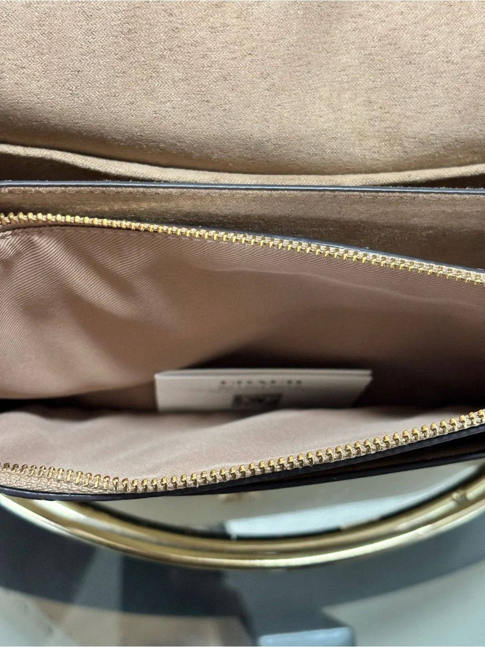 Coach Klare Colorblock Beige Cream Snakeskin-Effect Shoulder Crossbody Bag
